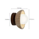 Contemporary Industrial Beige Stone Wall Light - Image 15