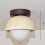 Contemporary Industrial Beige Stone Wall Light - Image 14