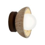 Contemporary Industrial Beige Stone Wall Light - Image 13
