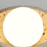 Contemporary Industrial Beige Stone Wall Light - Image 12