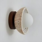 Contemporary Industrial Beige Stone Wall Light - Image 7