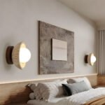 Contemporary Industrial Beige Stone Wall Light - Image 2