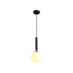 Mid-century 1-light Glass Globe Pendant Light - Image 4