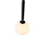 Mid-century 1-light Glass Globe Pendant Light - Image 7