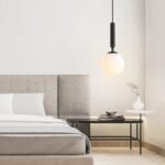 Mid-century 1-light Glass Globe Pendant Light - Image 2