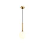 Mid-century 1-light Glass Globe Pendant Light - Image 3
