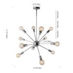 Modern Silver Sphere Chrome Sputnik Chandelier - Image 14