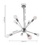 Modern Silver Sphere Chrome Sputnik Chandelier - Image 13