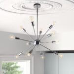 Modern Silver Sphere Chrome Sputnik Chandelier