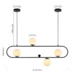 Modern Style 4-Light Glass Globe Linear Island Chandelier - Image 16