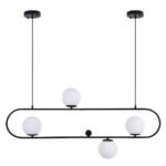 Modern Style 4-Light Glass Globe Linear Island Chandelier - Image 6