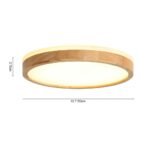 Round LED Wood Flush Mount Light - Image 12