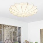 Mid-Century Modern White Flush Mount Light - Image 3