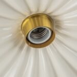 1-Light Creamy Ceramic Shade Semi Flush Mount - Image 9