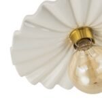 1-Light Creamy Ceramic Shade Semi Flush Mount - Image 8