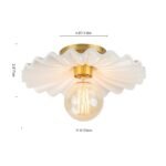 1-Light Creamy Ceramic Shade Semi Flush Mount - Image 12