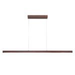 1-Light Modern Minimalist LED Wood Linear Chandelier - Image 10