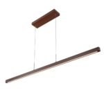 1-Light Modern Minimalist LED Wood Linear Chandelier - Image 11