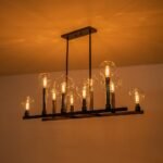10-Light Clear Glass Bubble Linear Chandelier - Image 12