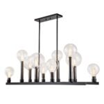 10-Light Clear Glass Bubble Linear Chandelier - Image 4