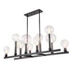 10-Light Clear Glass Bubble Linear Chandelier - Image 6