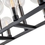 10-Light Clear Glass Bubble Linear Chandelier - Image 8