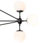 10-Light Frosted Glass Globe Geometric Chandelier - Image 11