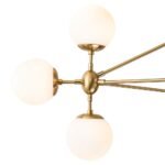 10-Light Frosted Glass Globe Geometric Chandelier - Image 6