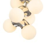 10-Light Pearl Tiered Milky Glass Globe Pendant Light - Image 10