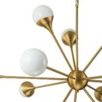 12-Light Opal Glass Globe Sputnik Chandelier - Image 7