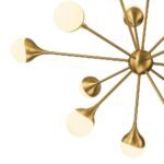 12-Light Opal Glass Globe Sputnik Chandelier - Image 8