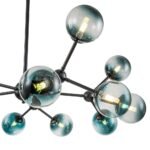 15-Light Blue Glass Globe Bubble Sputnik Branch Chandelier - Image 14