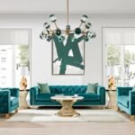 15-Light Blue Glass Globe Bubble Sputnik Branch Chandelier - Image 2