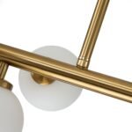 16-Light Milky White Glass Globe Linear Sputnik Chandelier - Image 9