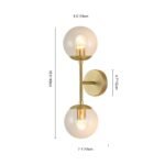 2-Light Glass Globe Wall Sconce - Image 17