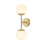 2-Light Glass Globe Wall Sconce - Image 3