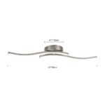 2-Light Wavy Linear Dimmable LED Flush Mount Wall Light - Image 18