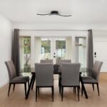 2-Light Wavy Linear Dimmable LED Flush Mount Wall Light - Image 2