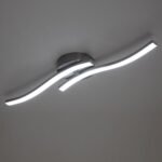 2-Light Wavy Linear Dimmable LED Flush Mount Wall Light - Image 11