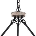24-Light Oversized Vintage Wagon Wheel Chandelier - Image 9