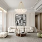 3-Light Cluster Frosted Glass Bubble Chandelier - Image 2