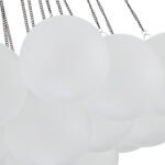 3-Light Cluster Frosted Glass Bubble Chandelier - Image 8