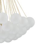 3-Light Cluster Frosted Glass Bubble Chandelier - Image 14