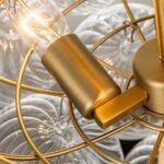 3-Light Cluster Ribbed Glass Bubble Semi Flush Chandelier - Image 23