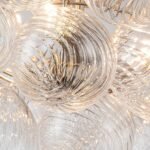 3-Light Cluster Ribbed Glass Bubble Semi Flush Chandelier - Image 19