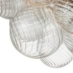 3-Light Cluster Ribbed Glass Bubble Semi Flush Chandelier - Image 18