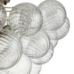 3-Light Cluster Ribbed Glass Bubble Semi Flush Chandelier - Image 21