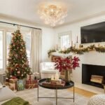 3-Light Cluster Ribbed Glass Bubble Semi Flush Chandelier - Image 6