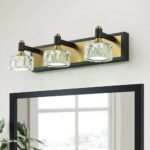 3-Light Crystal Bathroom Dimmable LED Vanity Wall Light