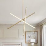 3-Light LED Tube Sputnik Chandelier
